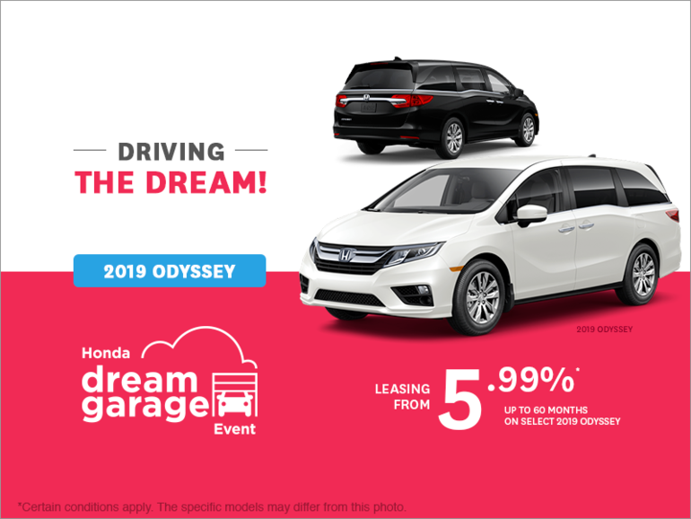 Lease the 2019 Honda Odyssey!