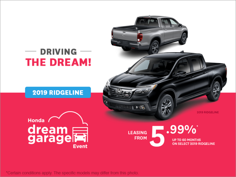 Lease the 2019 Honda Ridgeline!