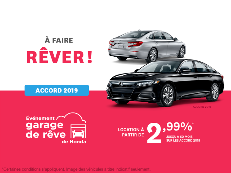 Louez la Honda Accord Berline 2019!