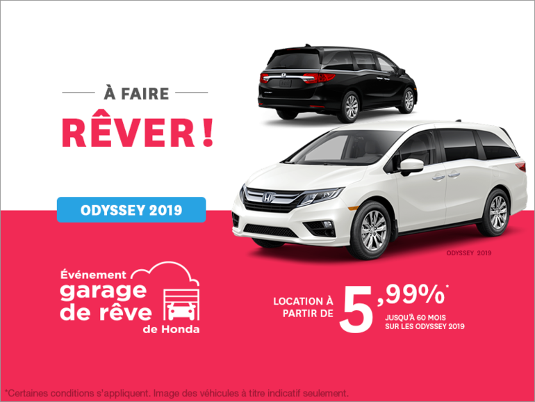 Louez la Honda Odyssey 2019!