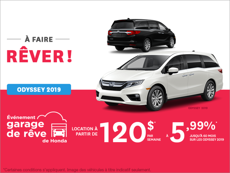Louez la Honda Odyssey 2019!