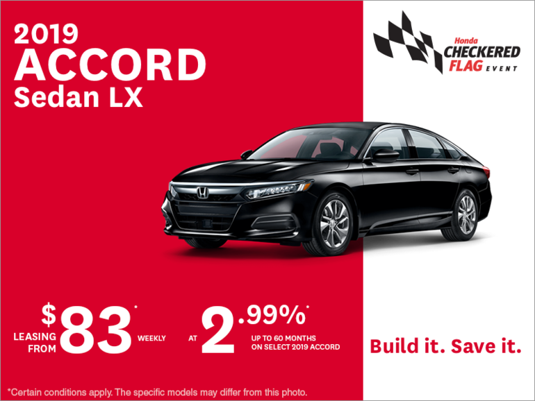 Lease the 2019 Honda Accord Sedan!