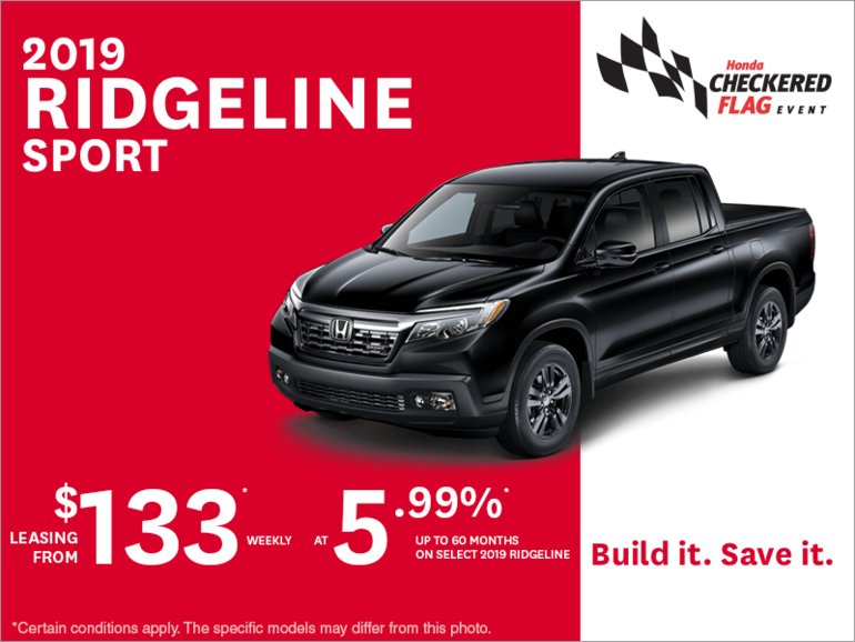 Lease the 2019 Honda Ridgeline!