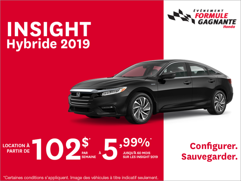 Louez la Honda Insight 2019!