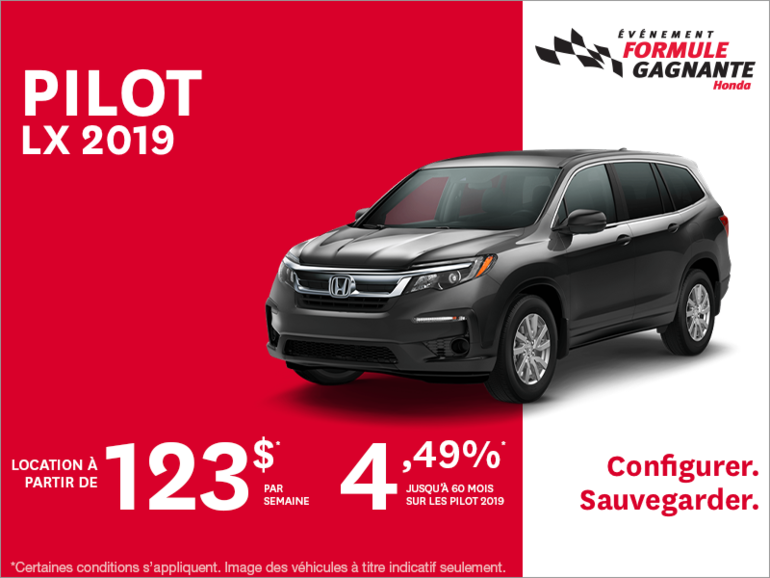 Louez le Honda Pilot 2019!