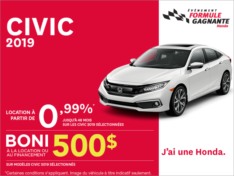 Louez la Honda Civic 2019!