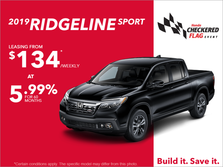 Lease the 2019 Honda Ridgeline!