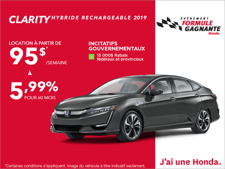 Louez la Honda Clarity 2019!