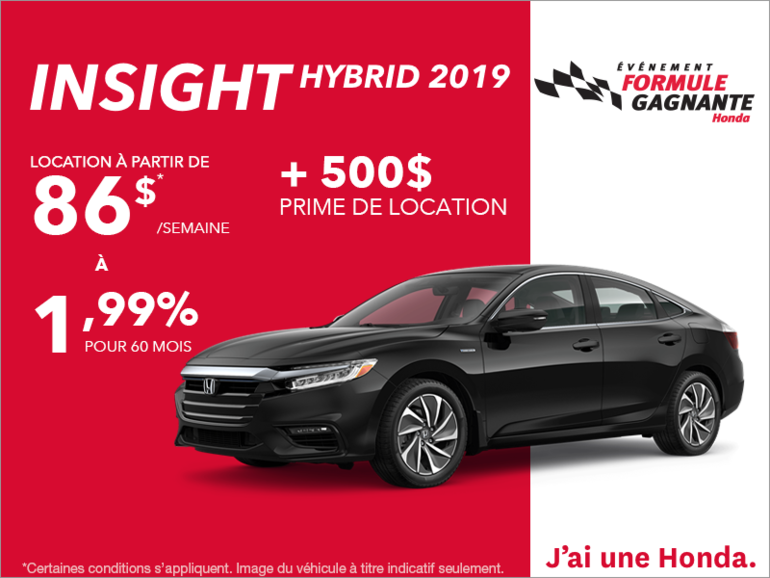 Louez la Honda Insight 2019!