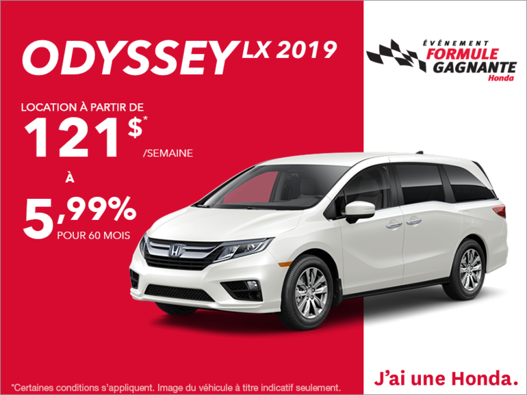 Louez la Honda Odyssey 2019!