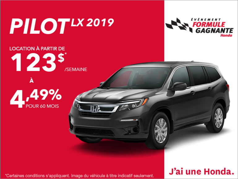 Louez le Honda Pilot 2019!