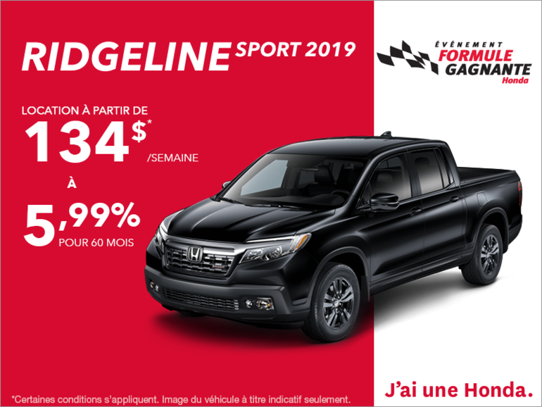 Louez le Honda Ridgeline 2019!