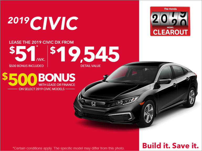 Lease the 2019 Honda Civic!