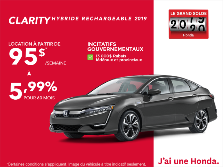 Louez la Honda Clarity 2019!