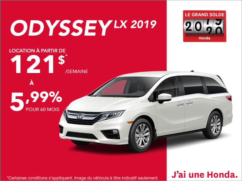 Louez la Honda Odyssey 2019!