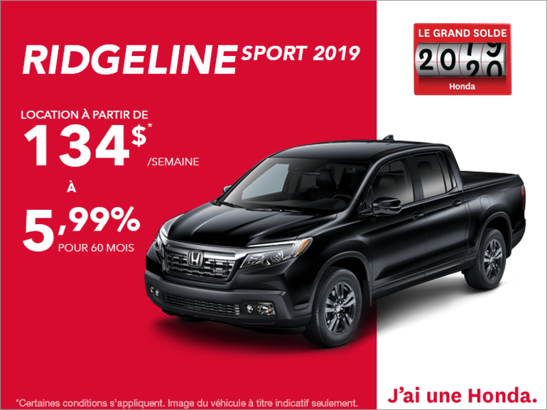 Louez le Honda Ridgeline 2019!