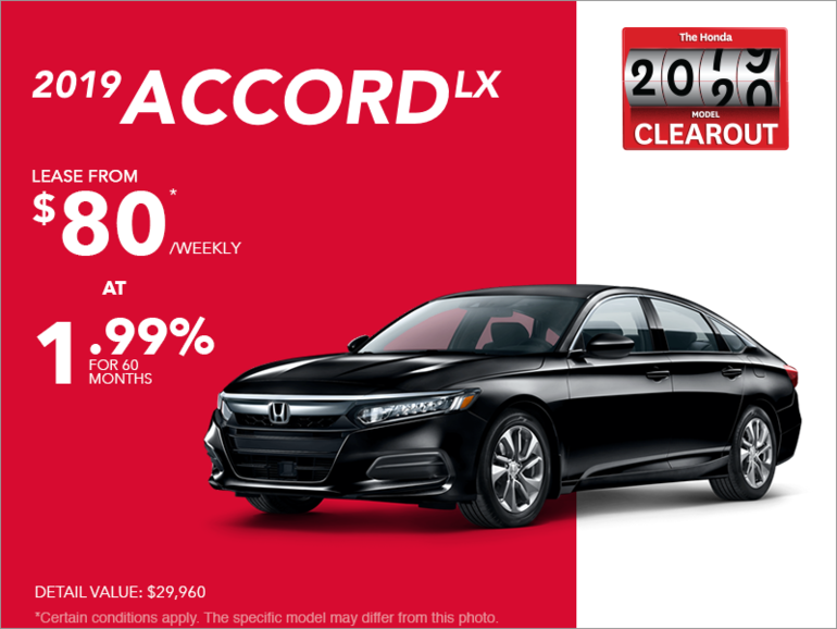 Lease the 2019 Honda Accord Sedan!