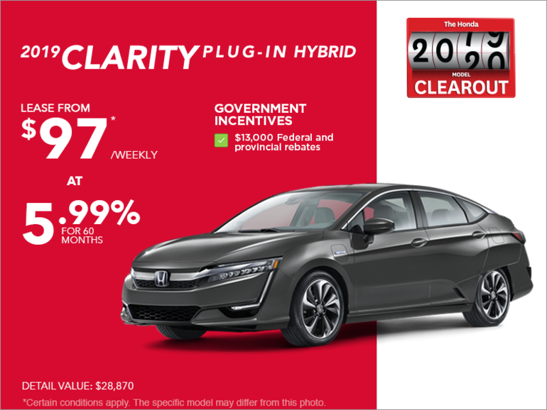Lease the 2019 Honda Clarity!