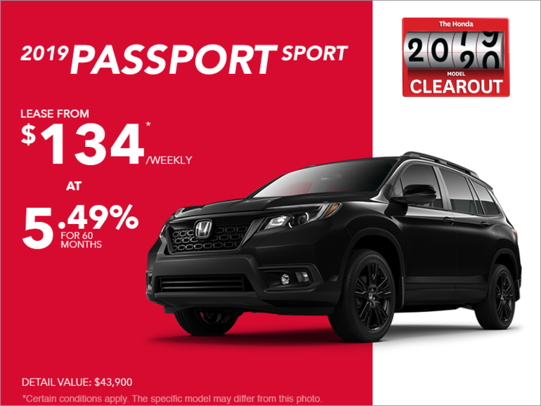 Lease the 2019 Honda Passport Sport!