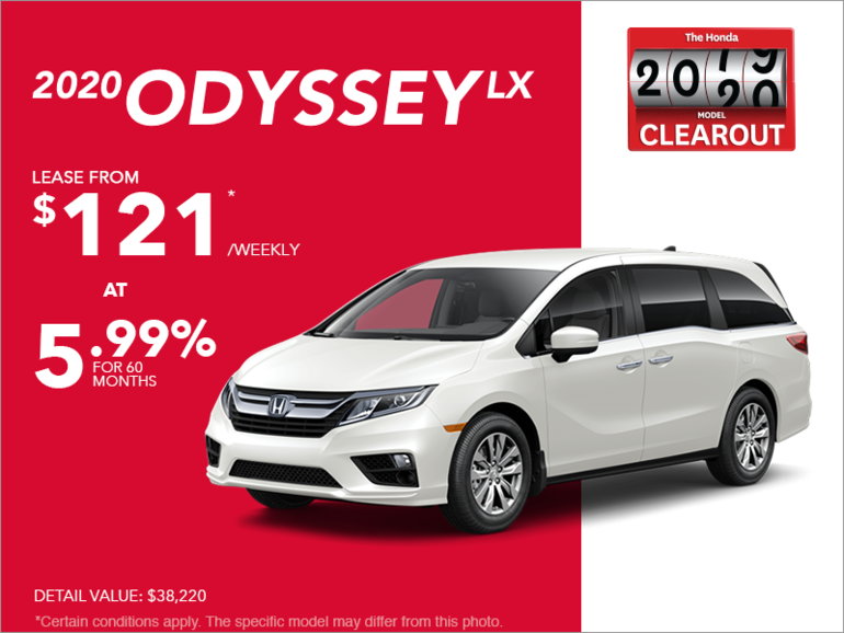Lease the 2020 Honda Odyssey!