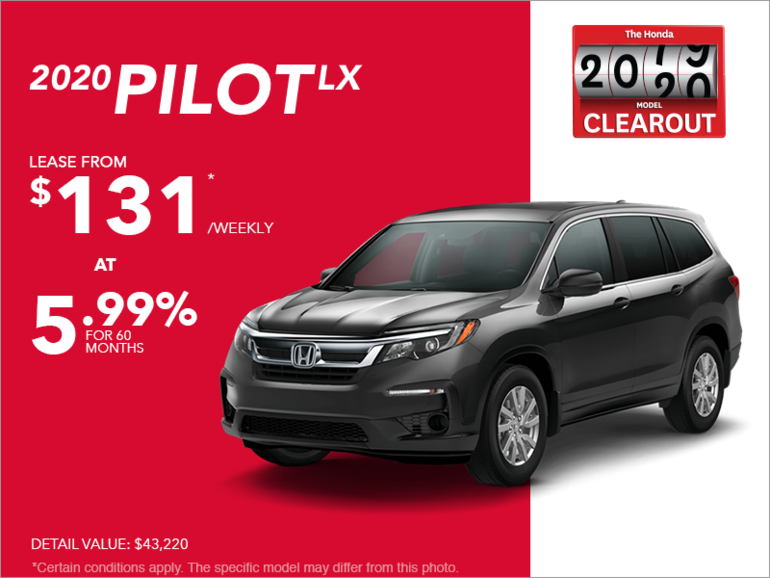Lease the 2020 Honda Pilot!