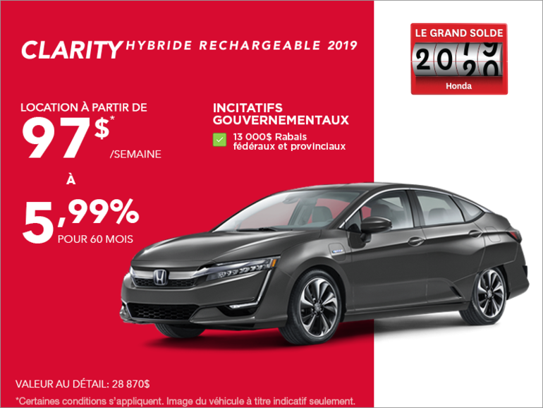 Louez la Honda Clarity 2019!
