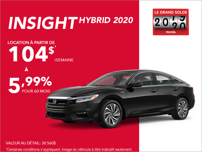 Louez la Honda Insight 2020!