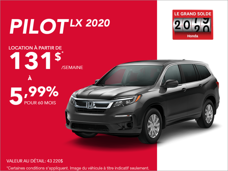 Louez le Honda Pilot 2020!