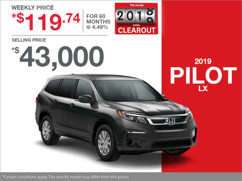 Lease the 2019 Honda Pilot!