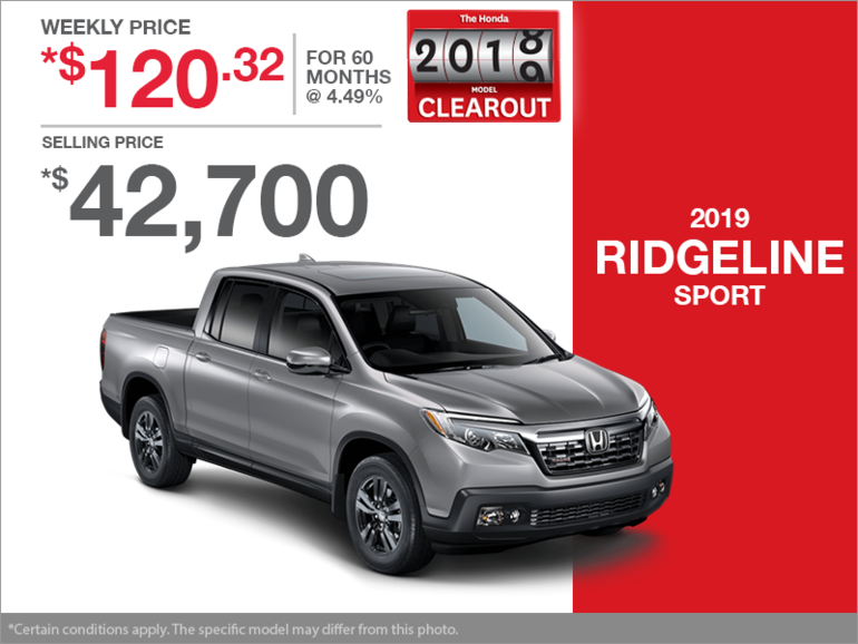 Lease the 2019 Honda Ridgeline