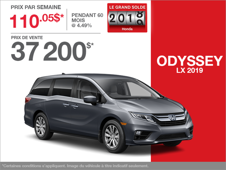 Louez la Honda Odyssey 2019!