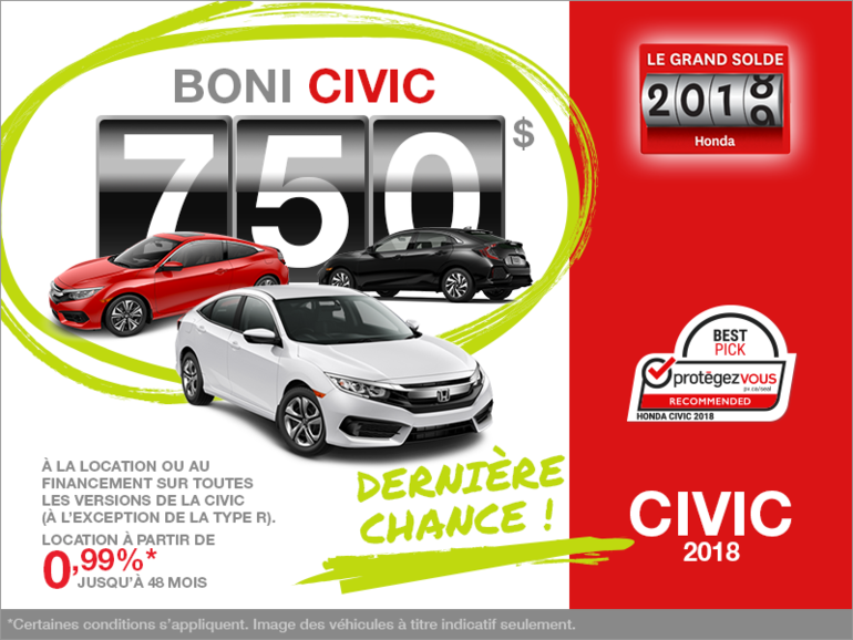 Louez la Honda Civic 2018!