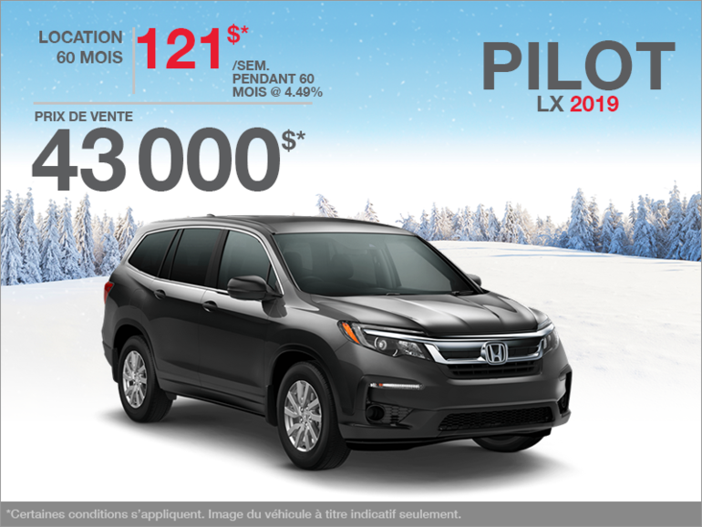 Louez le Honda Pilot 2019!