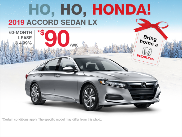 Lease the 2019 Honda Accord Sedan!
