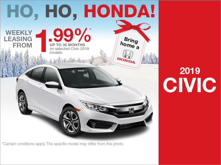 Lease the 2019 Honda Civic!