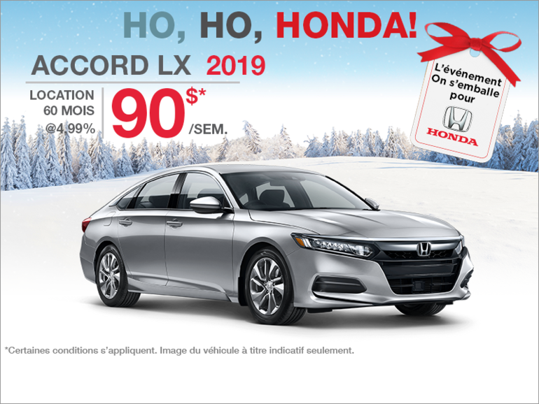 Louez la Honda Accord Berline 2019!