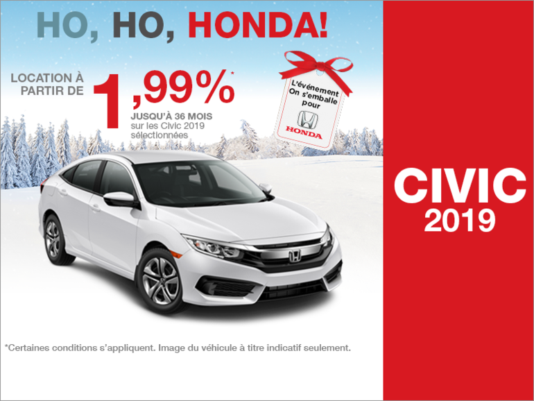 Louez la Honda Civic 2019!