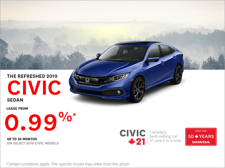 Lease the 2019 Honda Civic!