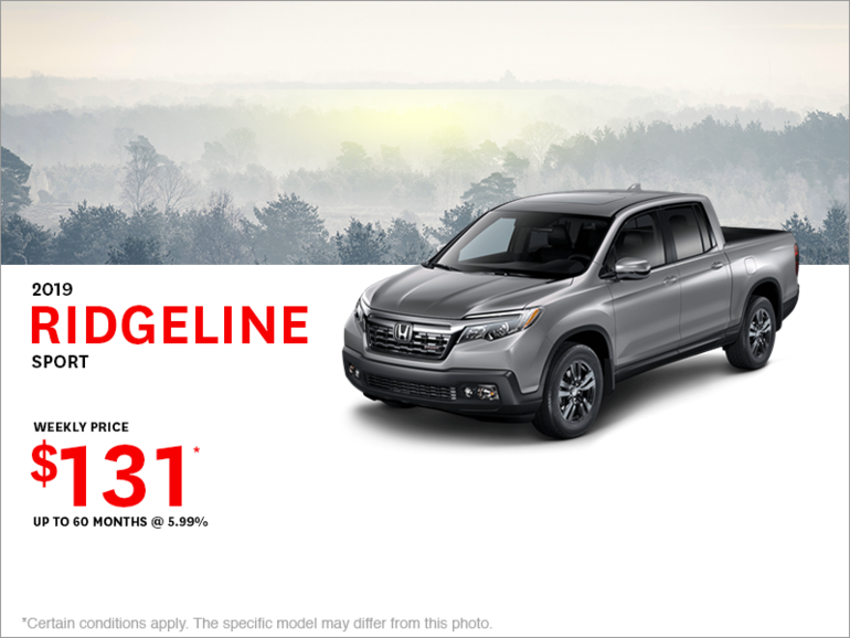 Lease the 2019 Honda Ridgeline!