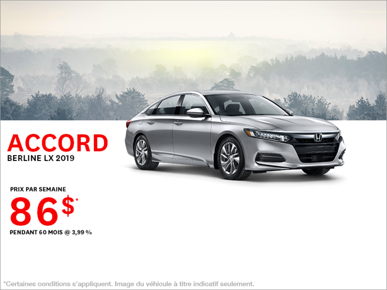 Louez la Honda Accord Berline 2019!