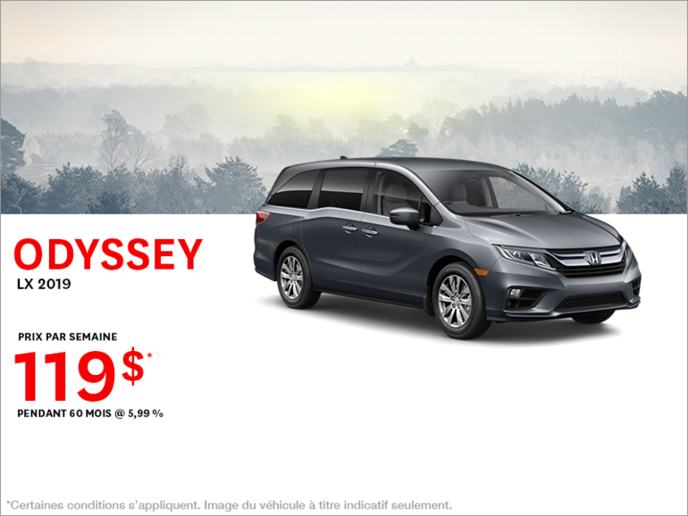 Louez la Honda Odyssey 2019!
