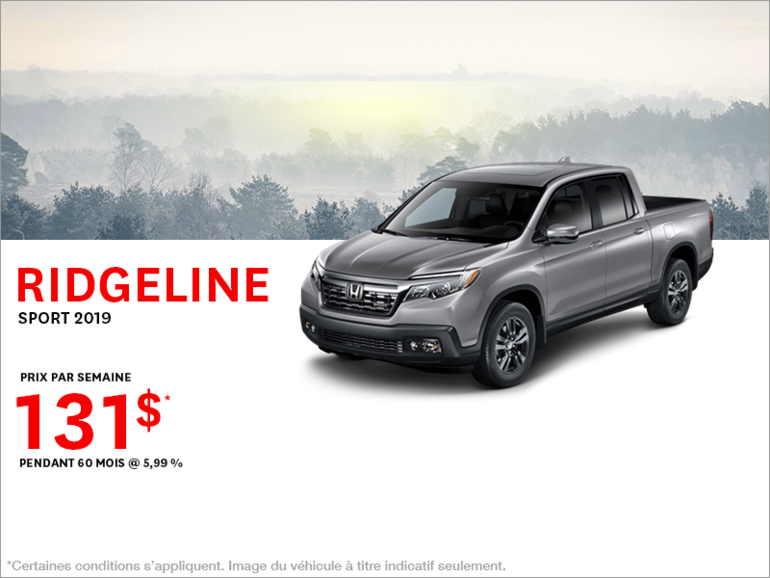 Louez la Honda Ridgeline 2019!