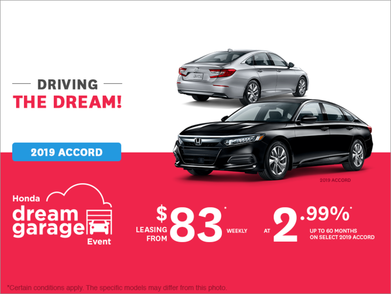 Lease the 2019 Honda Accord Sedan!