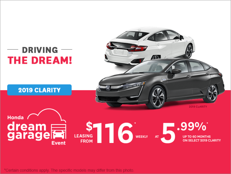 Lease the 2019 Honda Clarity!