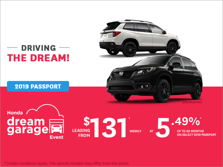 Lease the 2019 Honda Passport Sport!