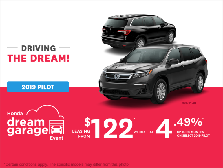 Lease the 2019 Honda Pilot!