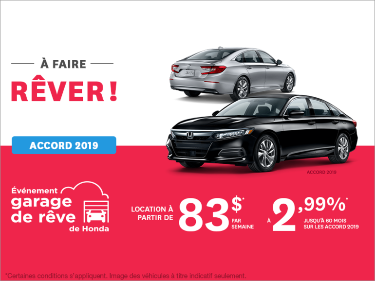 Louez la Honda Accord Berline 2019!