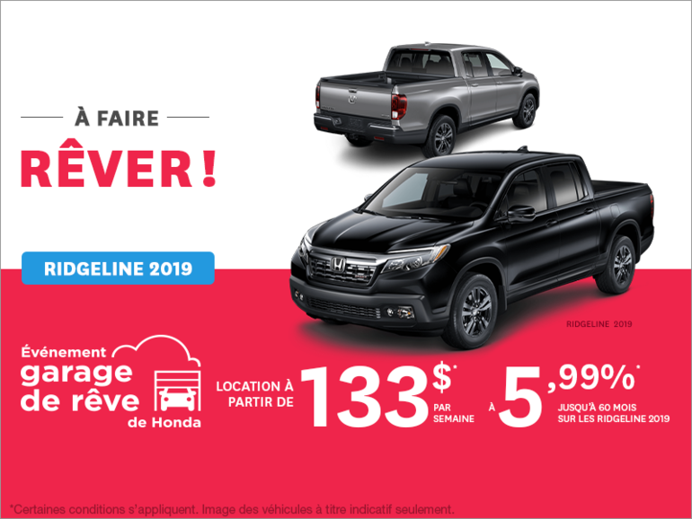 Louez le Honda Ridgeline 2019!
