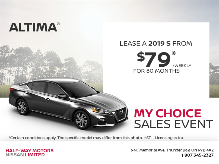 Get the 2019 Nissan Altima Today!