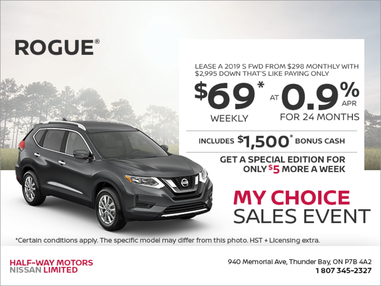 Get the 2019 Nissan Rogue Today!